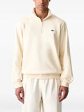 Lacoste quarter-zip logo-patch sweatshirt