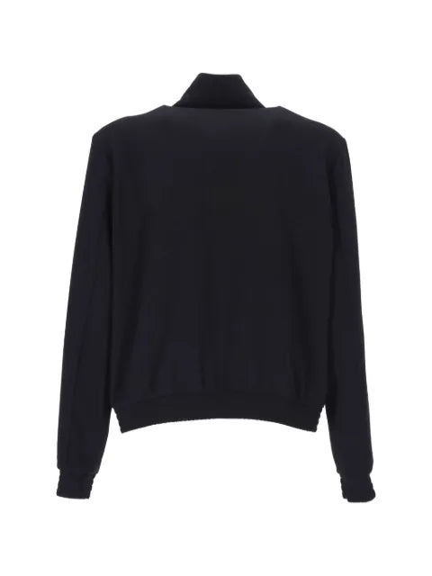 Emporio Armani zip-up ribbed-trim jacket