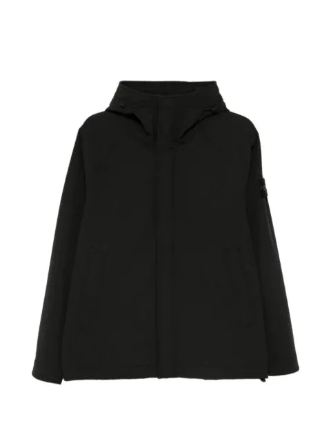 Stone Island logo-patch hooded jacket