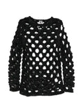 Black Comme Des Garçons openwork sweater