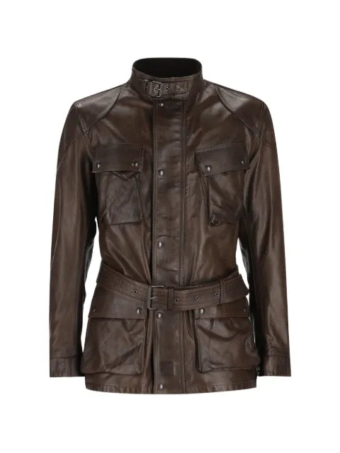 Belstaff Trialmaster belted leather jacket