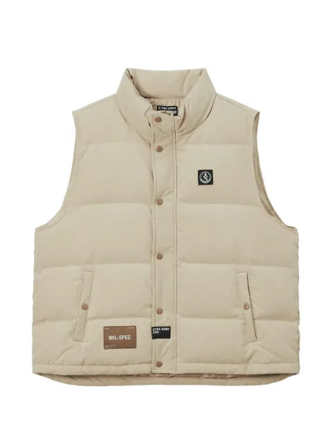 izzue quilted logo-patch gilet