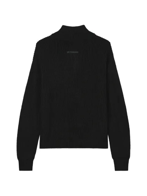 FIVE CM logo-plaque ribbed-knit sweater