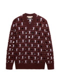 Marni brown wool-cashmere sweater with cut-out polka dots