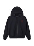 Purple Brand logo-embroidered zip-up hoodie