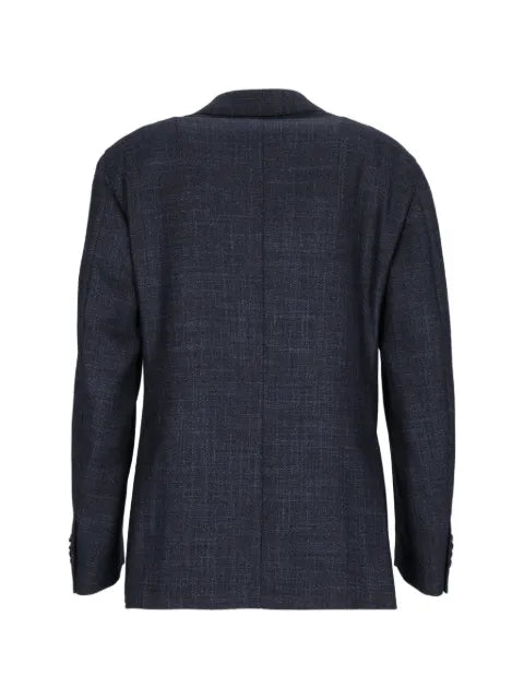 Luigi Bianchi check-pattern notched-lapel blazer