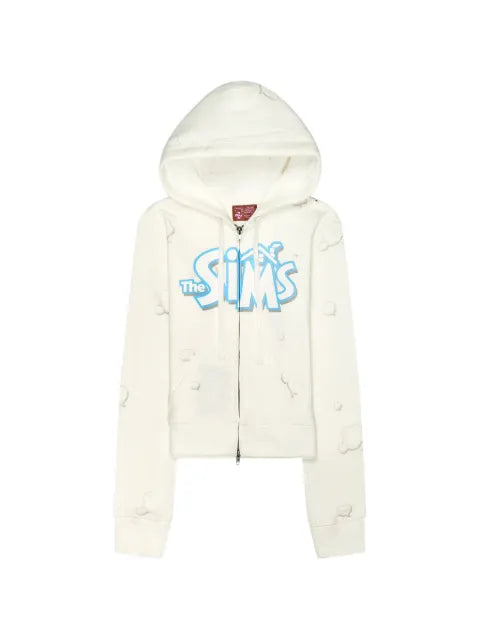 Praying Sims logo-print hoodie