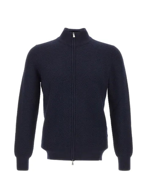 Gran Sasso honeycomb-knit virgin wool cardigan