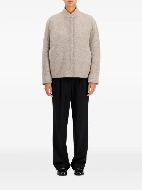Harris Wharf London bouclé wool bomber jacket