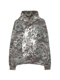 THUG CLUB skull-print camouflage hoodie