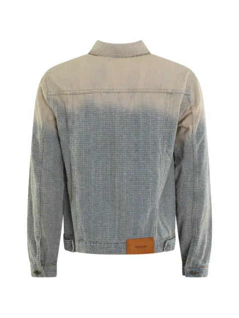 FLÂNEUR faded tweed denim jacket