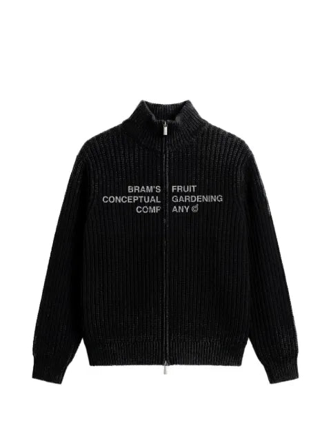 Bram’s Fruit ribbed-knit zip-up cardigan