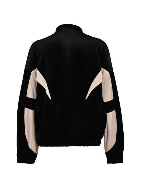 BREATH embroidered-logo velour jacket