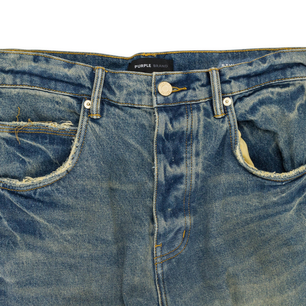 Indigo P018 Vintage Dirty Indigo Wide-Leg Jeans