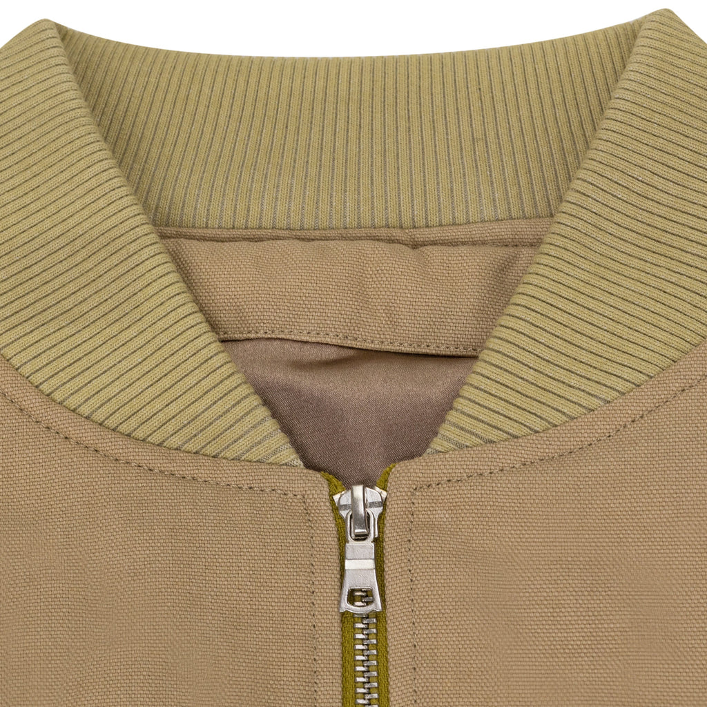 Khaki Canvas 'Woman' Bomber Jacket