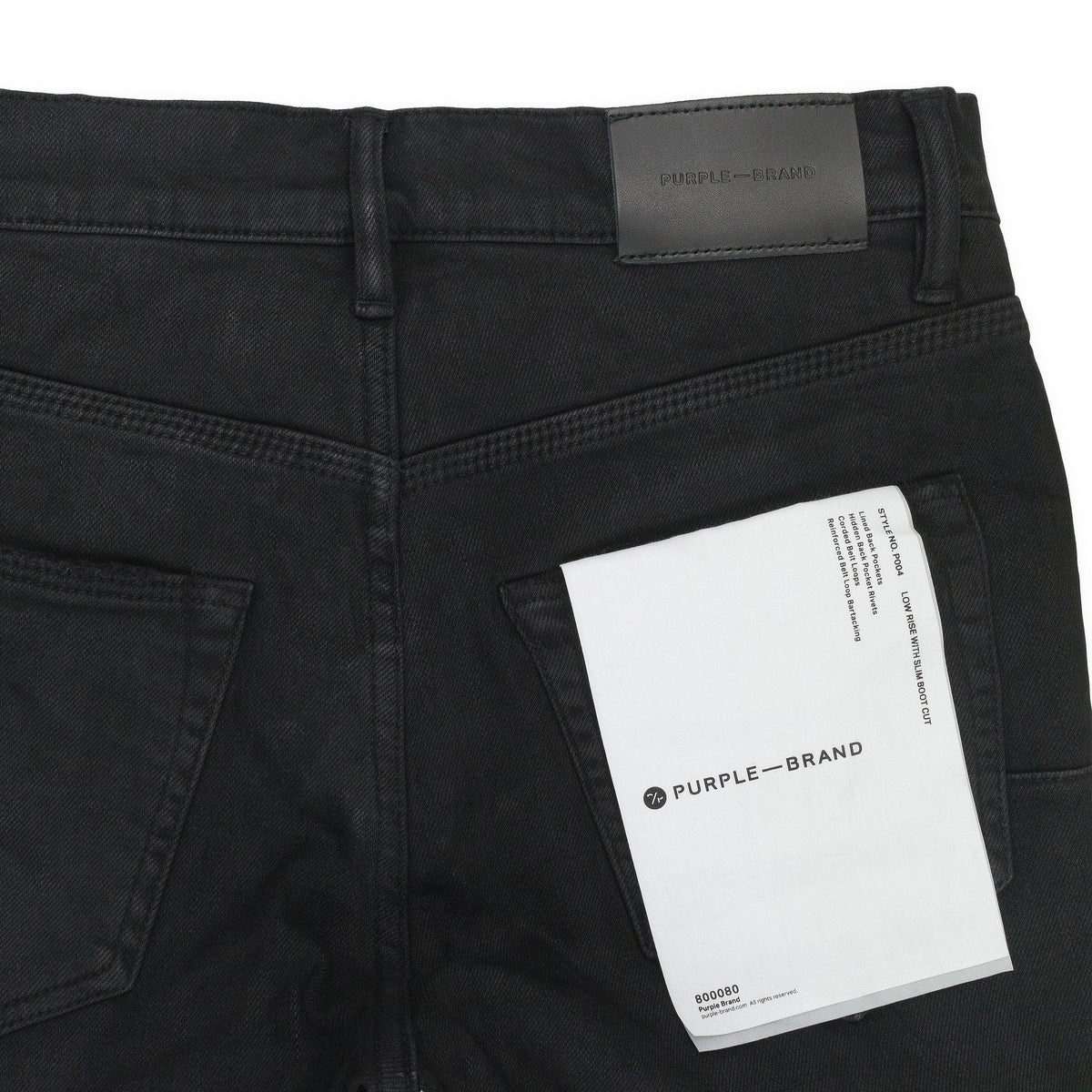 Black P004 Resin Coated Flared Cargo Skinny Jeans