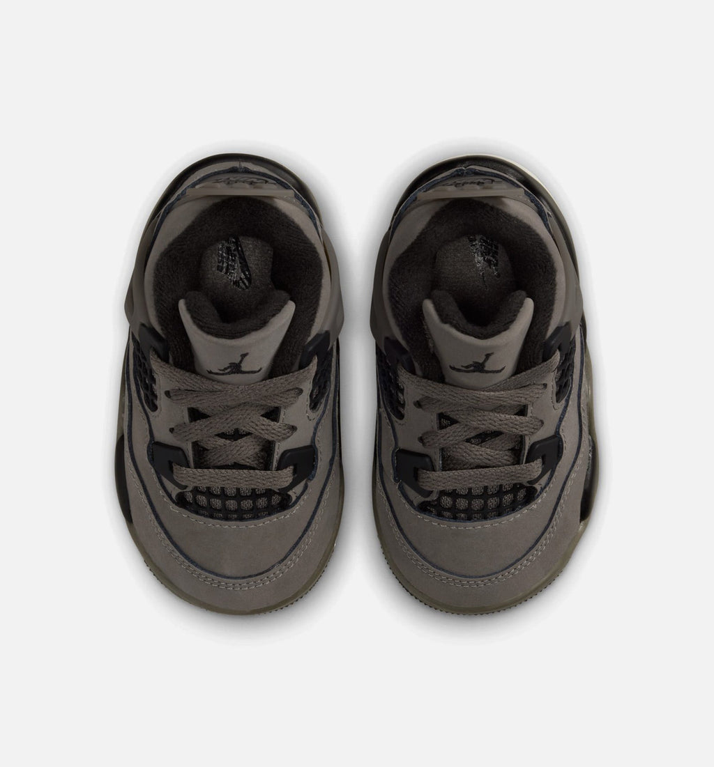 Air Jordan 4 Retro Cave Stone and Black | Infant/Toddler Lifestyle Shoe | Cave Stone/Black/Moon Fossil