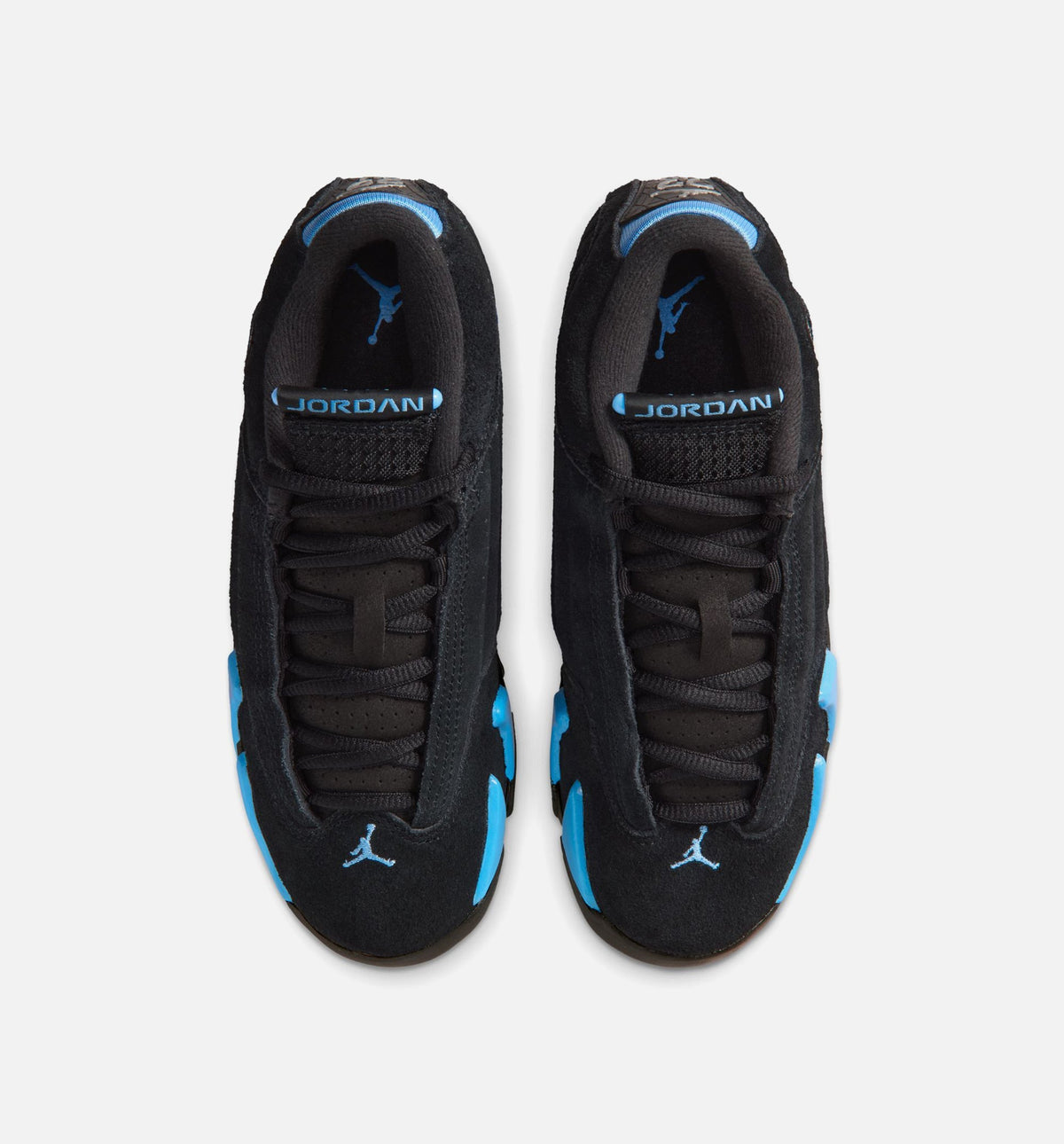 Air Jordan 14 Retro Black & University Blue Grade School Shoes - Black/White/University Blue