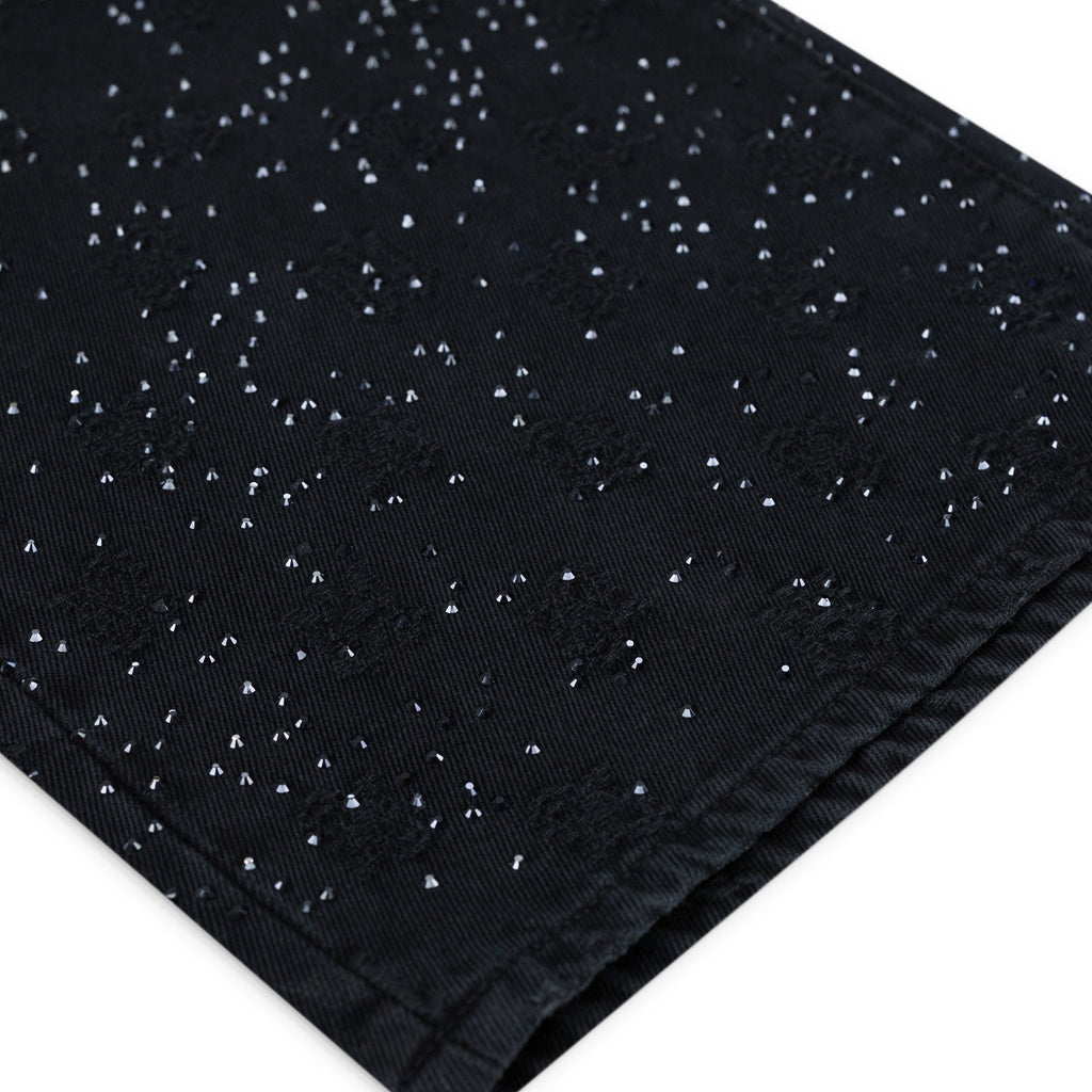 Vintage Black Crystal Burst MA Paisley Straight Jean