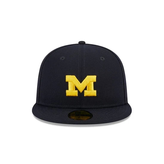 New Era 5950 Michigan Wolverines Side Script Fitted Hat