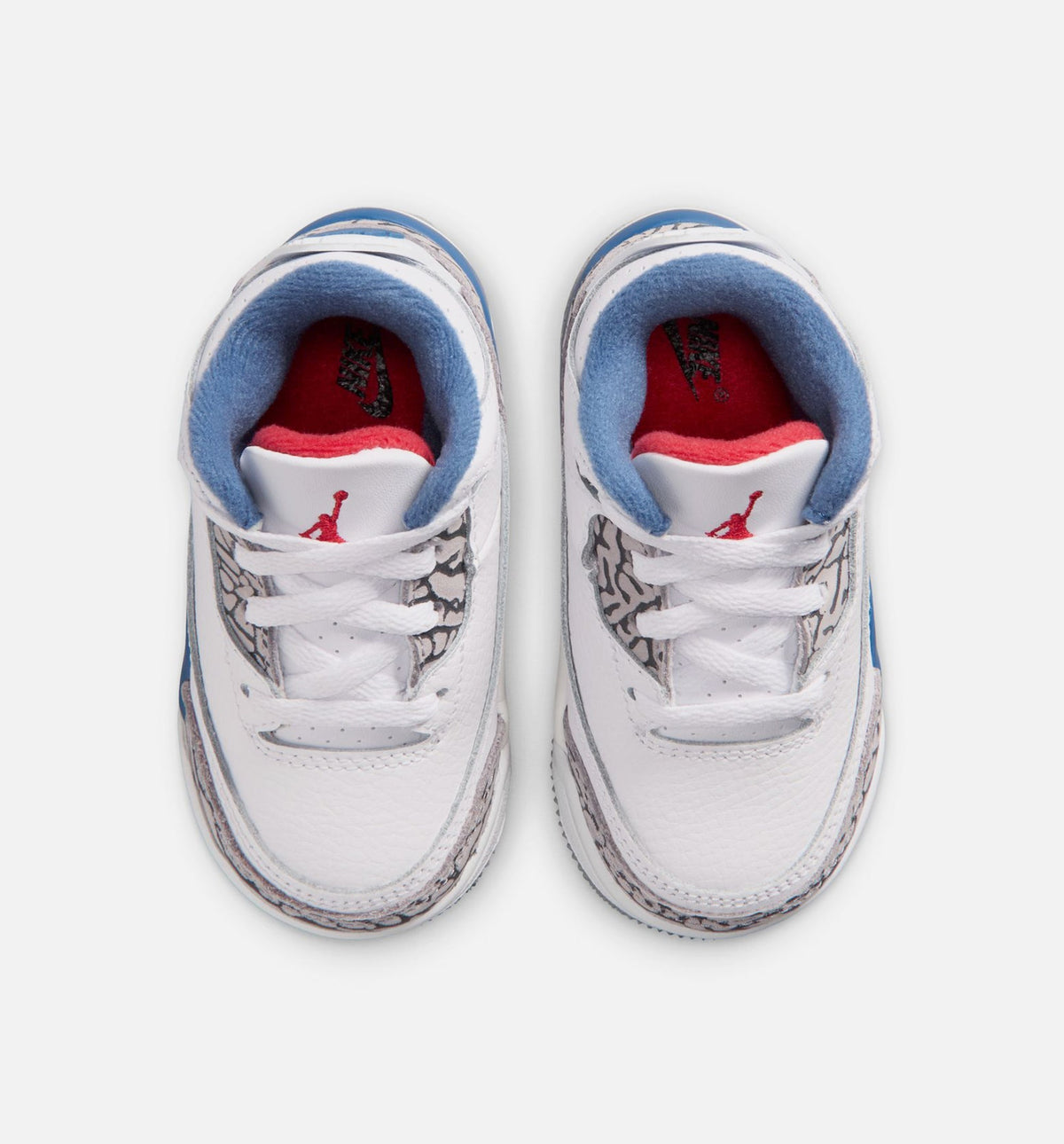 Air Jordan 3 Retro OG True Blue Infant & Toddler Lifestyle Shoes - White/Fire Red/True Blue
