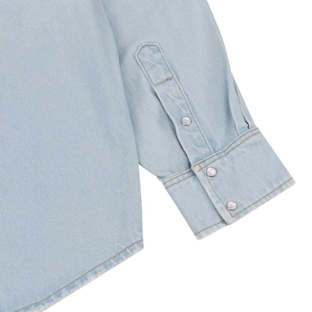 Light Indigo Oversized Western Shirt