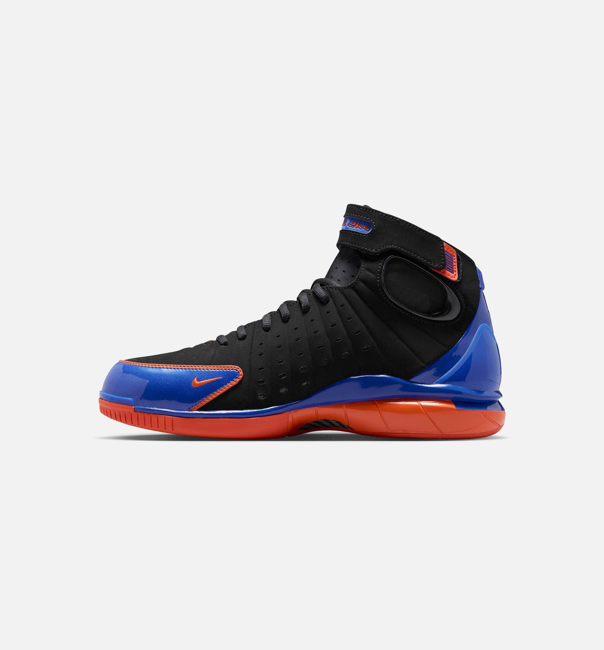 Air Zoom Huarache 2K4 Penny Hardaway Mens Basketball Shoe | Black/Varsity Royal/Safety Orange