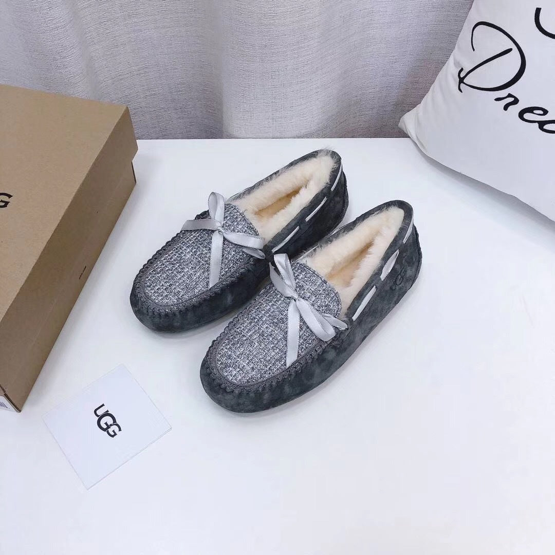 Grey Chanel-Style Driving Loafers — Sophisticated & Chic | New Arrival | In Stock