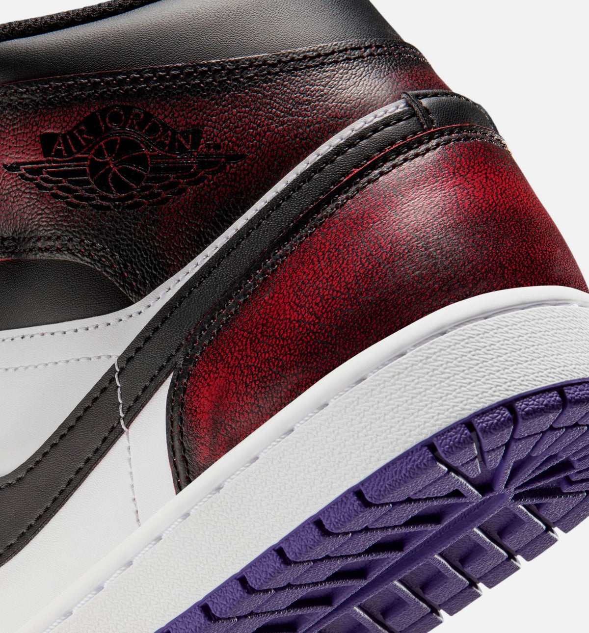 Air Jordan 1 Mid SE Men's Lifestyle Shoes - True Red/White/Court Purple/Black
