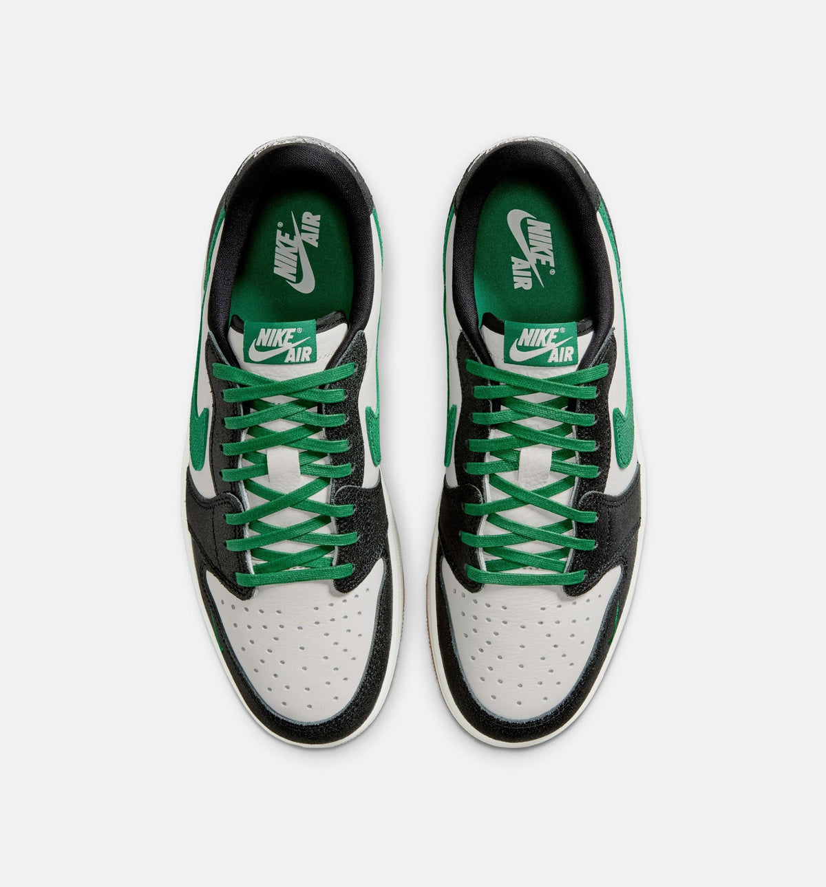 Air Jordan 1 Retro Low OG Phantom and Pine Green Men's Sneakers - Phantom/Pine Green/Black