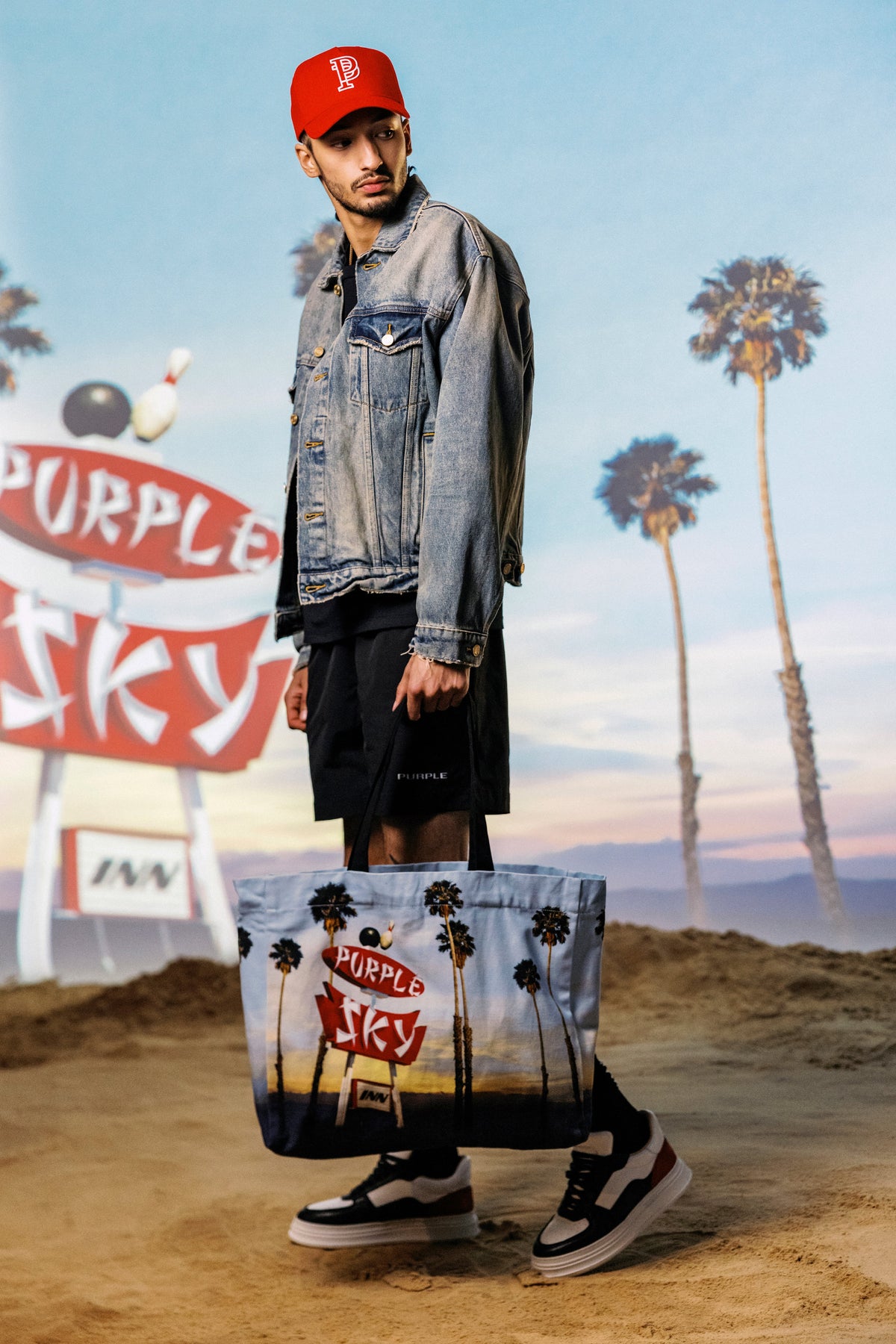Purple X Blue Sky Bag
