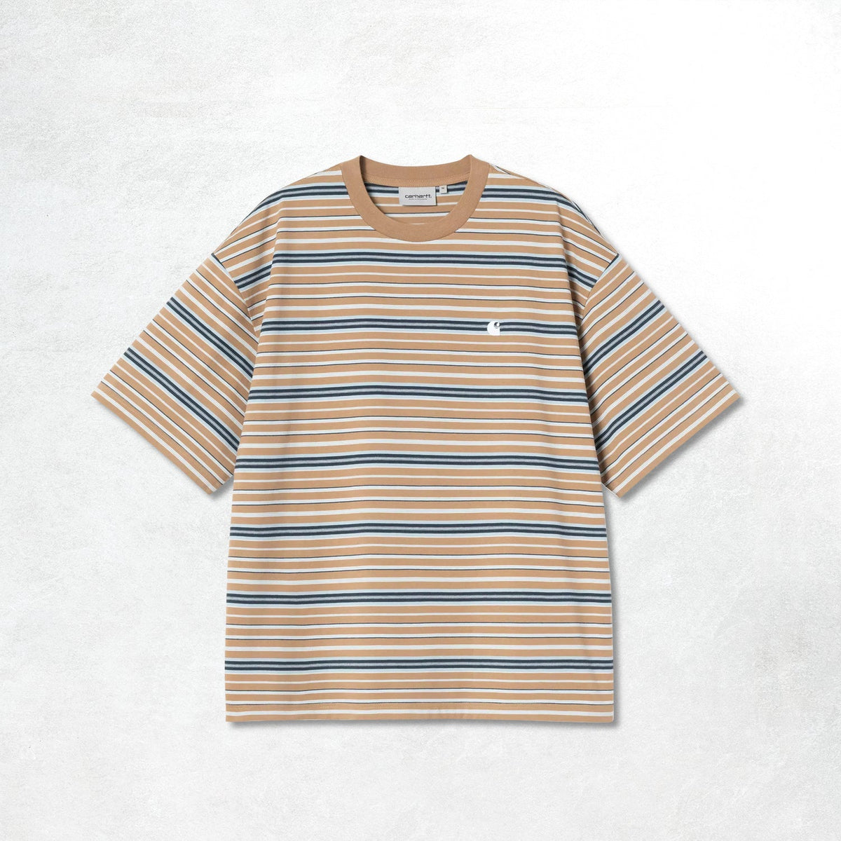 Carhartt WIP S/S Zane T-Shirt: Zane Stripe, Peanut