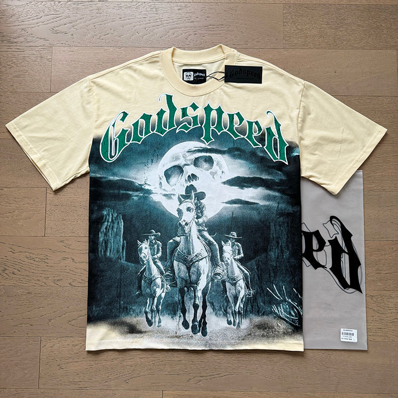 Godspeed T-Shirt Retro Fantasy Pattern