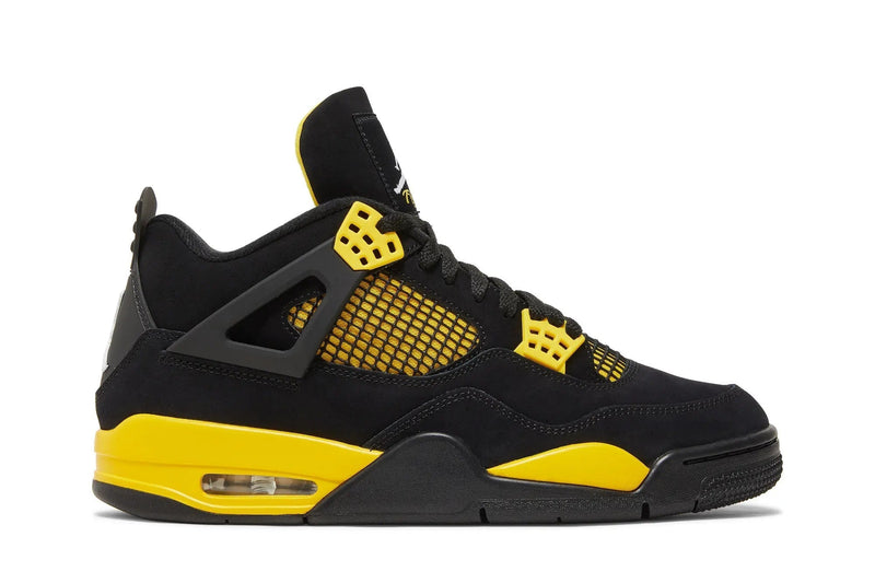 Air Jordan 4 Retro 'Thunder' 2023 – OG Black & Tour Yellow Sneaker Built to Strike