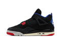 Air Jordan 4 Retro 'Rare Air' – White Lettering – White & Royal Blue AJ4 with Vintage Script for the Purist Collector