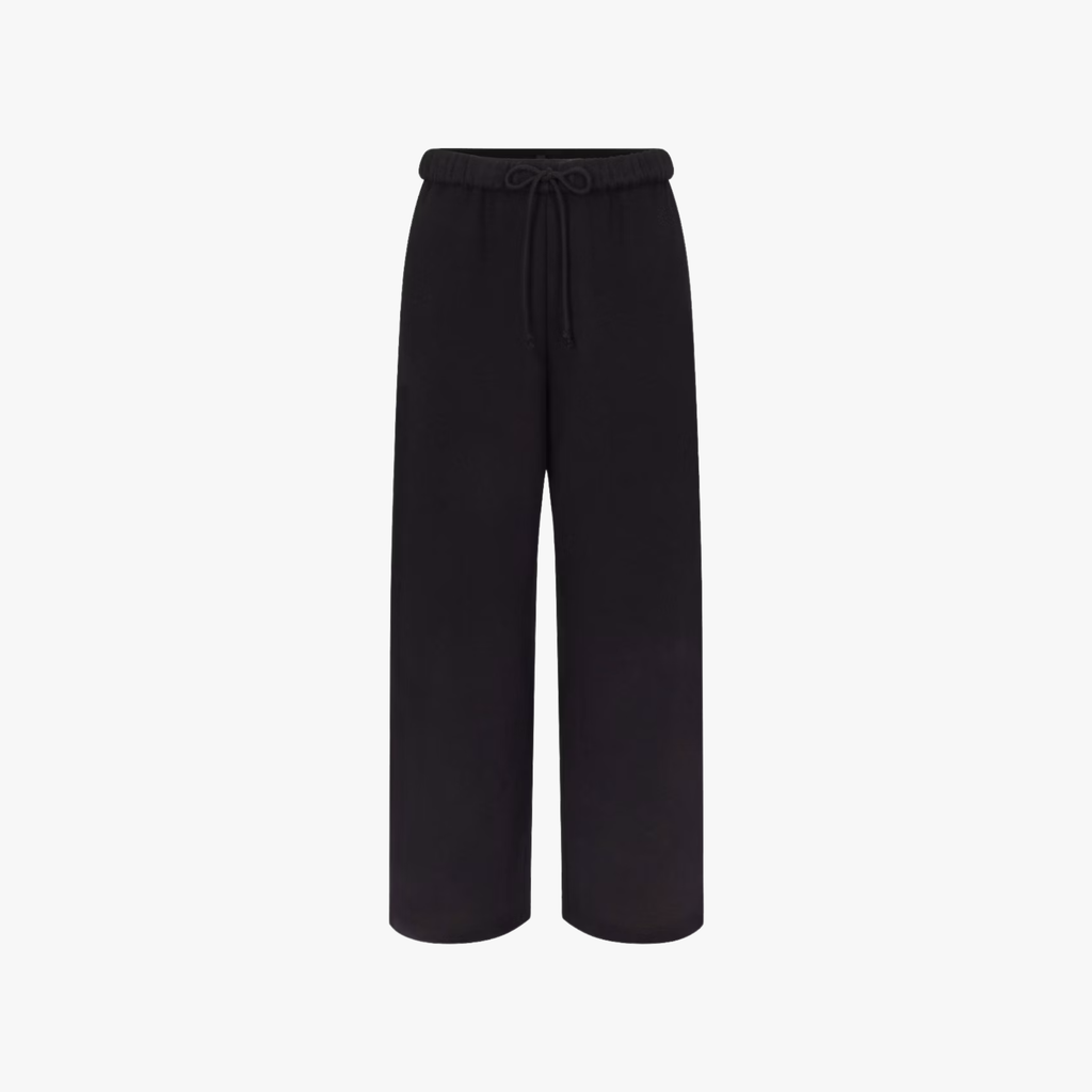 SKIMS Cotton Fleece Classic Straight Leg Pant Black