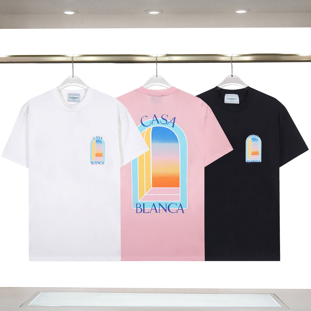 Casablanca Casa Letter Arch Graphic Short Sleeve Tee Streetwear Unisex