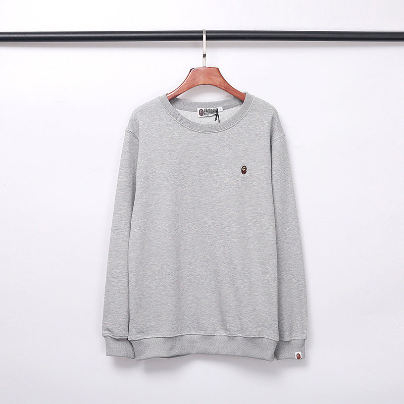 Bathing Ape Fall/Winter Male and Female Couples Wear Crew Neck Pullover Sweatshirt