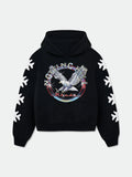 RHUDE Eagle Circle Logo Hoodie Black
