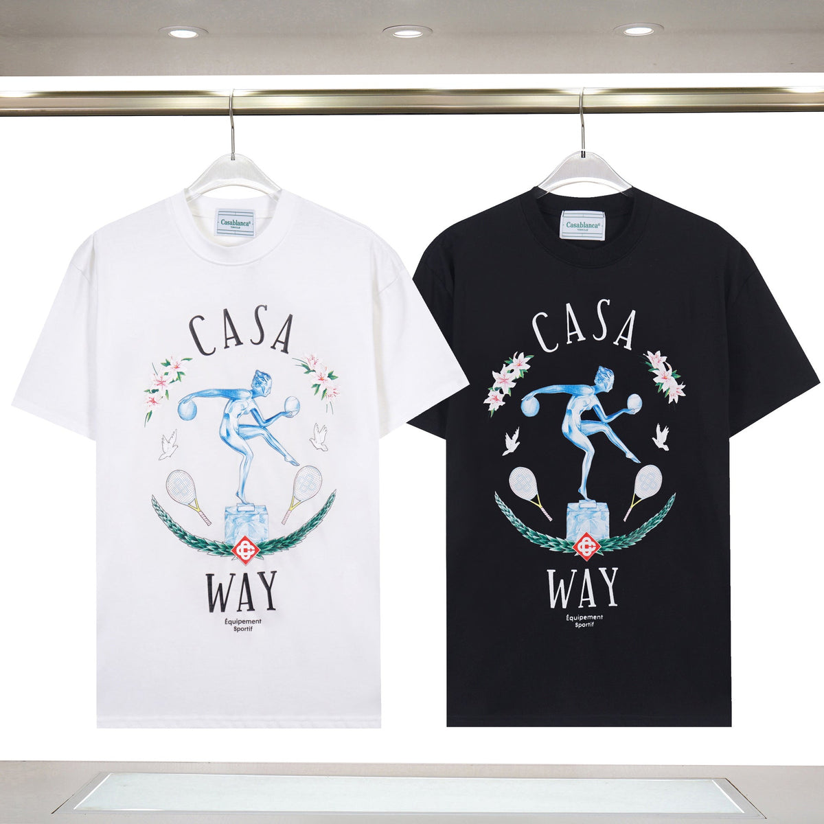 Casablanca Casa Letter Arch Graphic Short Sleeve Tee Streetwear Unisex
