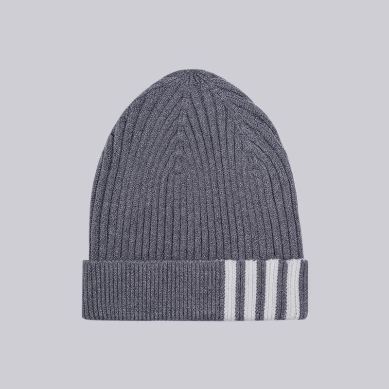 Unisex four-stripe knitted hat
