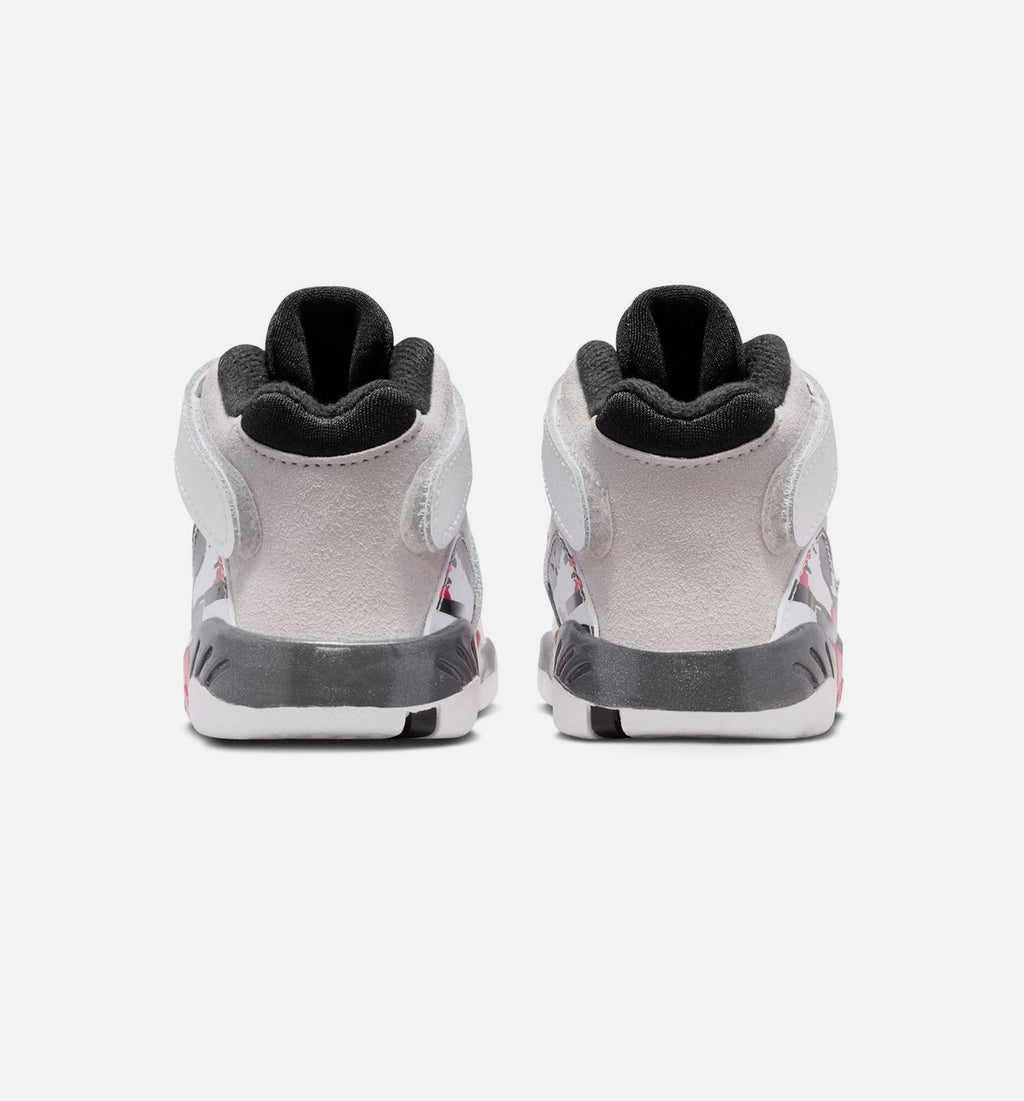 Air Jordan 8 Retro 'White and True Red' - Infant/Toddler Lifestyle Sneaker (White/Black/True Red)