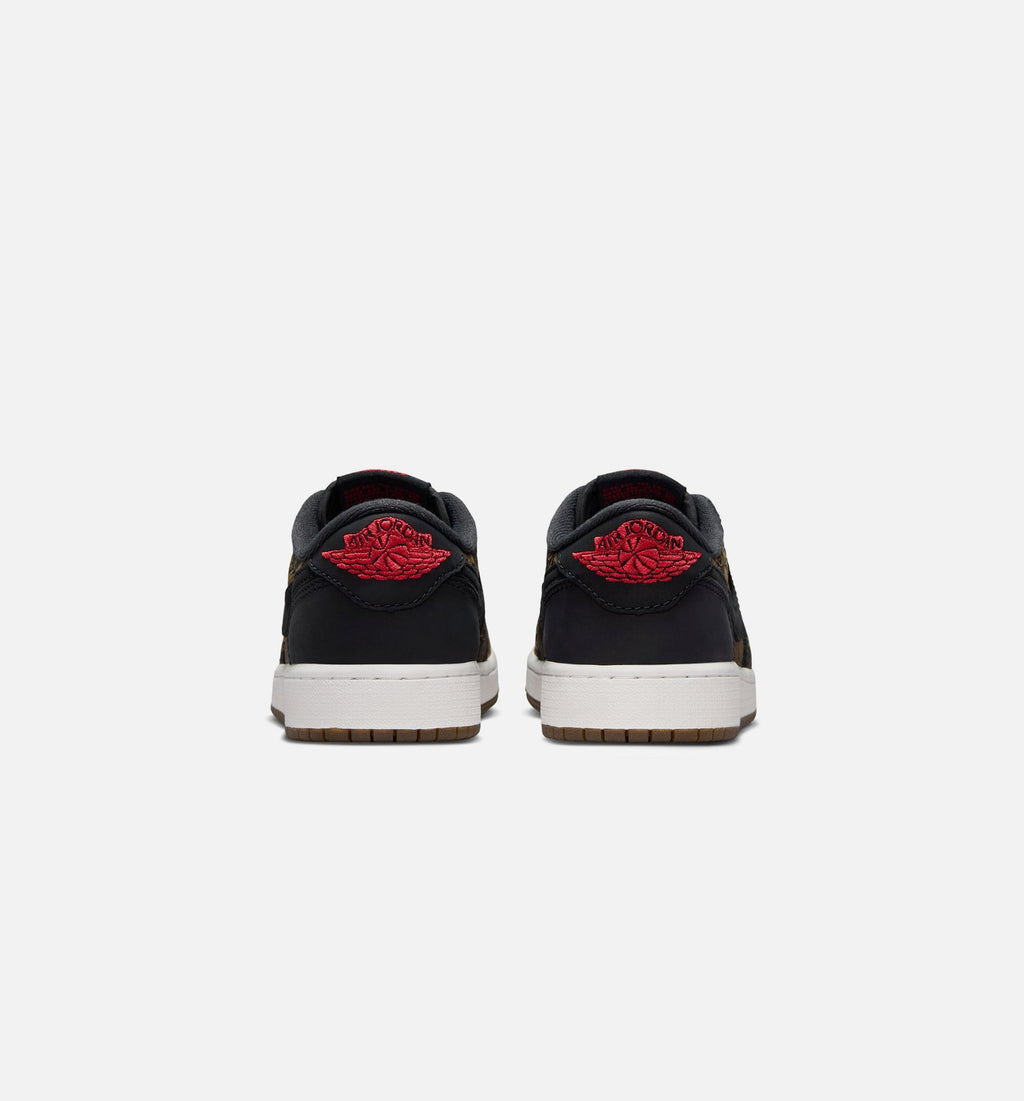 Air Jordan 1 Retro Low OG Laser Black and Varsity Red Grade School Lifestyle Shoe – Black / Varsity Red / Summit White
