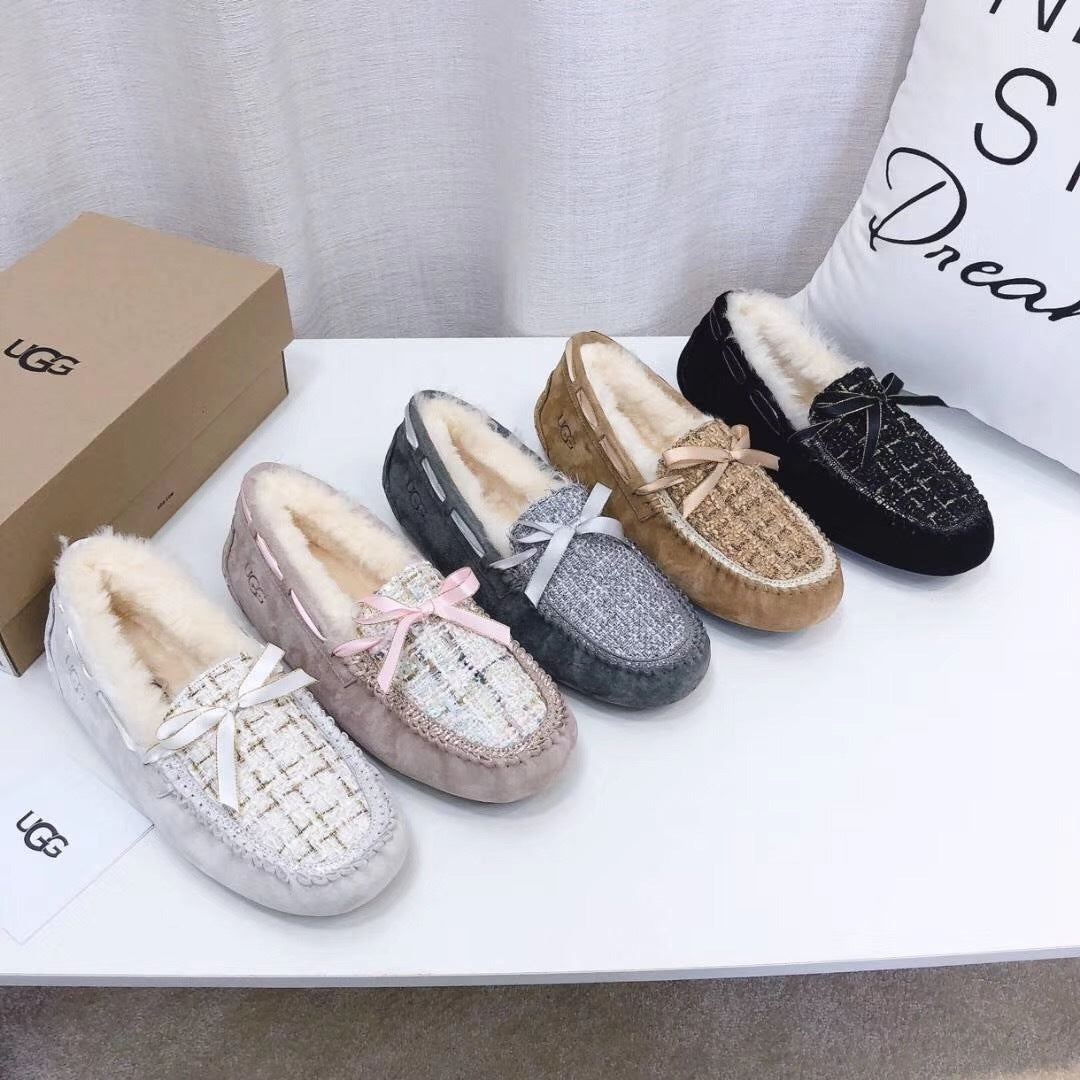 Grey Chanel-Style Driving Loafers — Sophisticated & Chic | New Arrival | In Stock