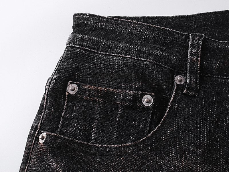 Purple Brand Black Distressed Skinny Jeans