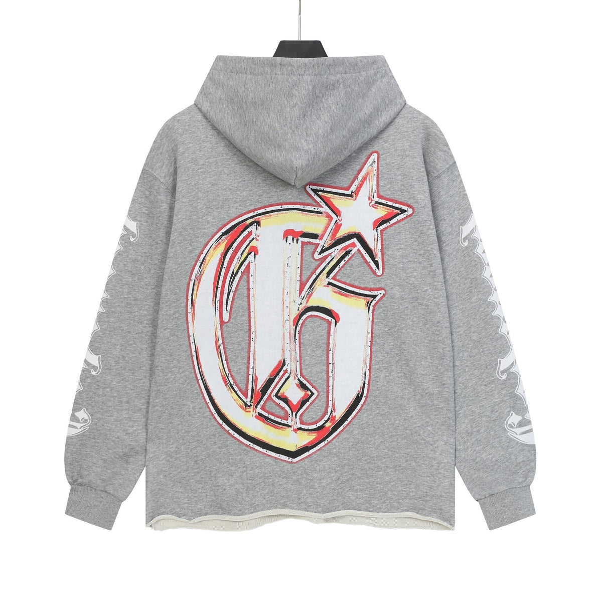 Godspeed Rock Graphic Distressed Hem Hoodie