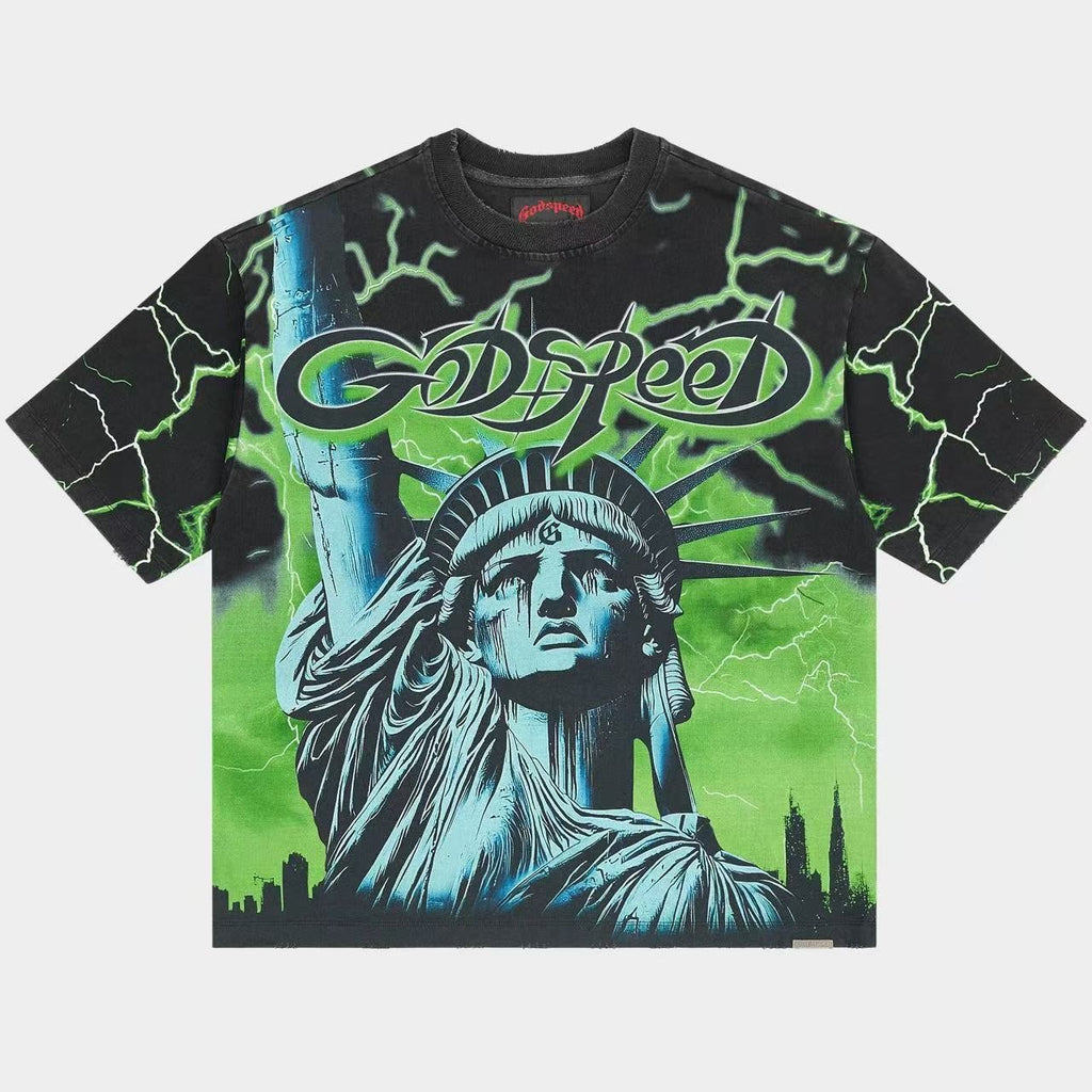 Godspeed Statue of Liberty Graphic T-Shirt