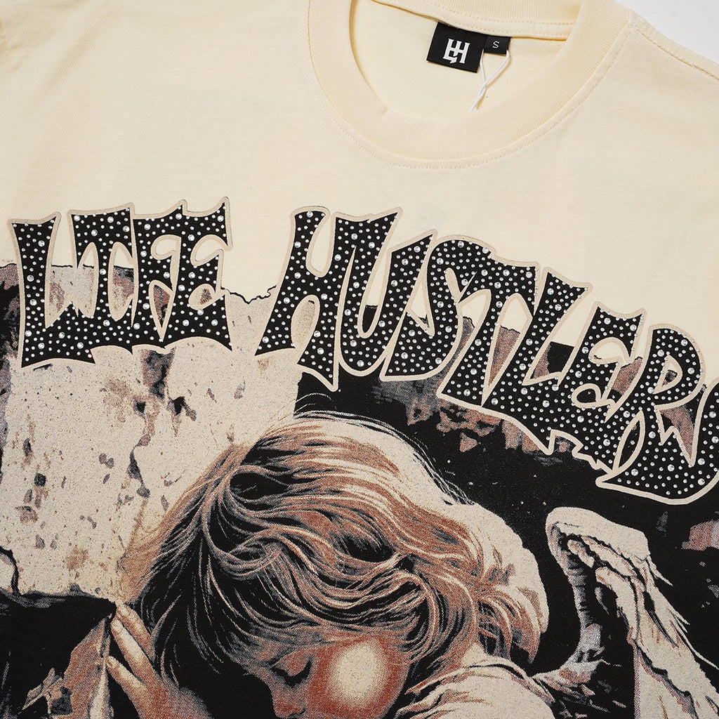 Life Hustlere No Days Off Angel Graphic T-Shirt