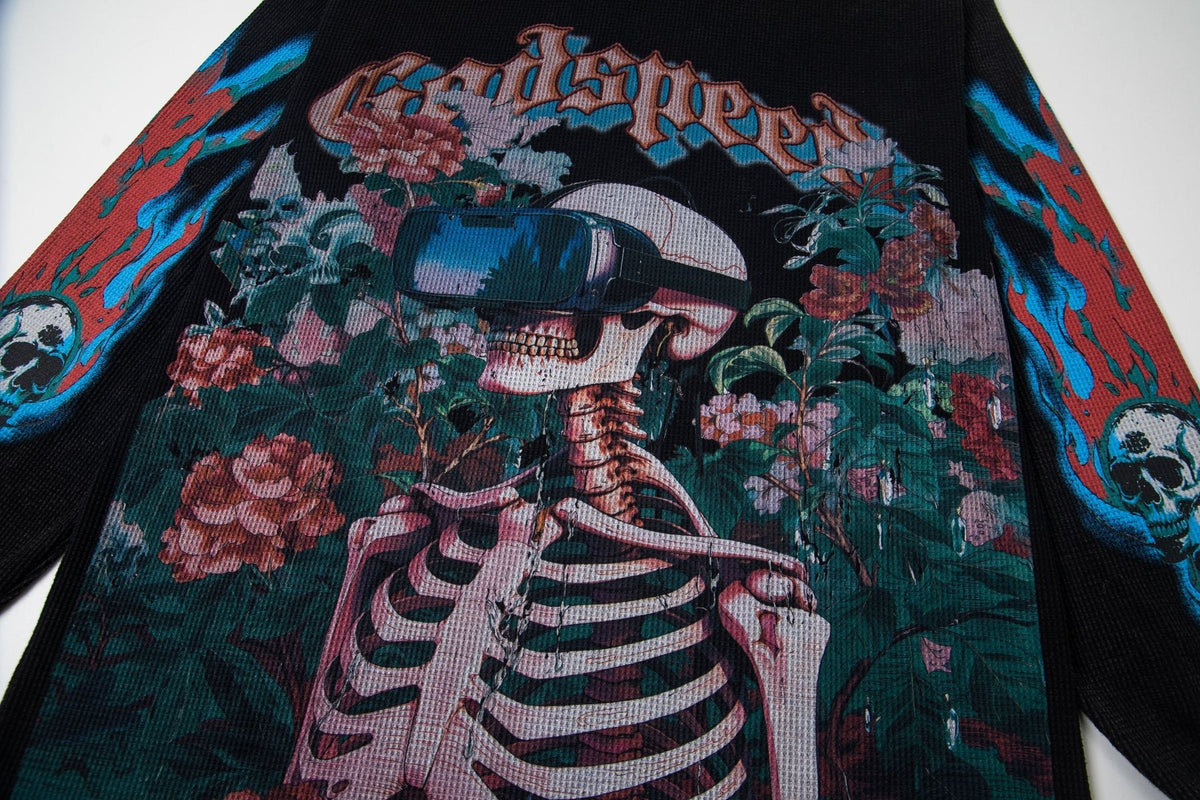 Godspeed Skeleton Floral Long-Sleeve T-Shirt