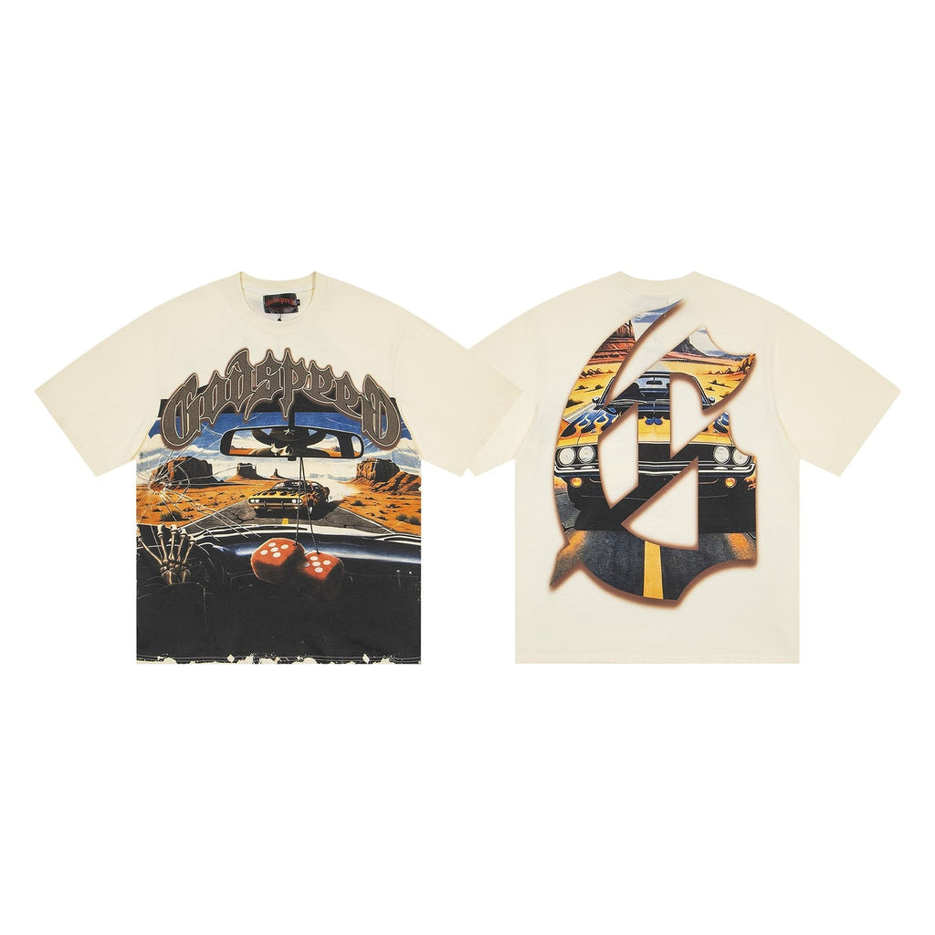 Godspeed Car & Dice Graphic T-Shirt